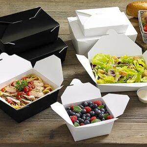 #8 Take-out Container Microwaveable Folded Paper 6.75" X 5.5" X 2.5 300/case