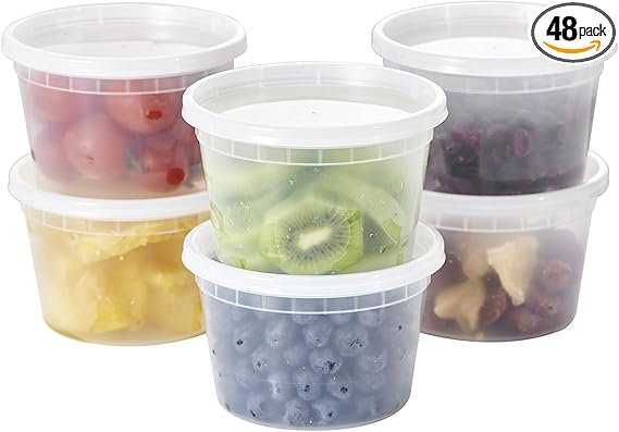 16 Oz Translucent Round Deli Container With Lid Combo 240/case)