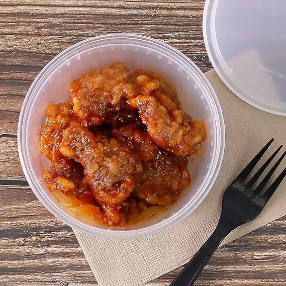 24 Oz Translucent Round Deli Container With Pe Lid 240/case)