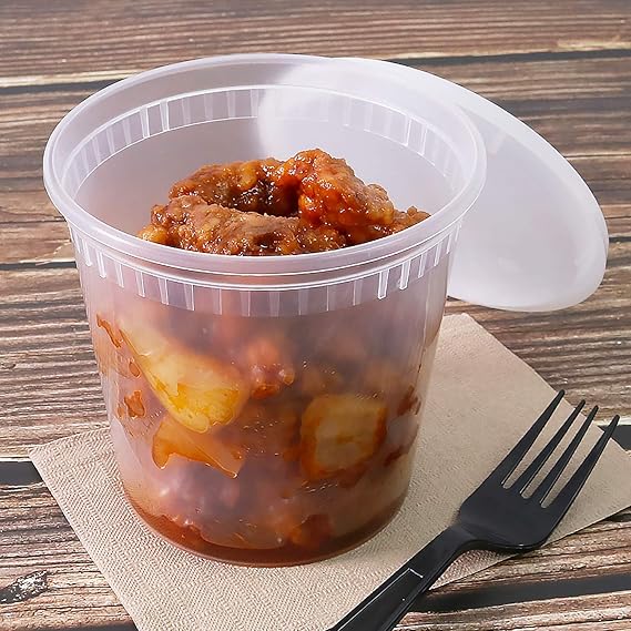 24 Oz Translucent Round Deli Container With Pe Lid 240/case)