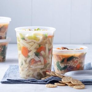 32 OZ Translucent Round Deli Container With Lid Combo 240/case)