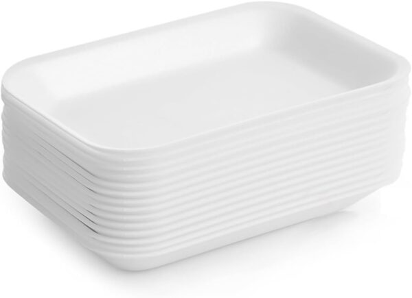 2S White Foam Meat Tray 8-1/4" X 5-3/4" X 1/2" 500/case)
