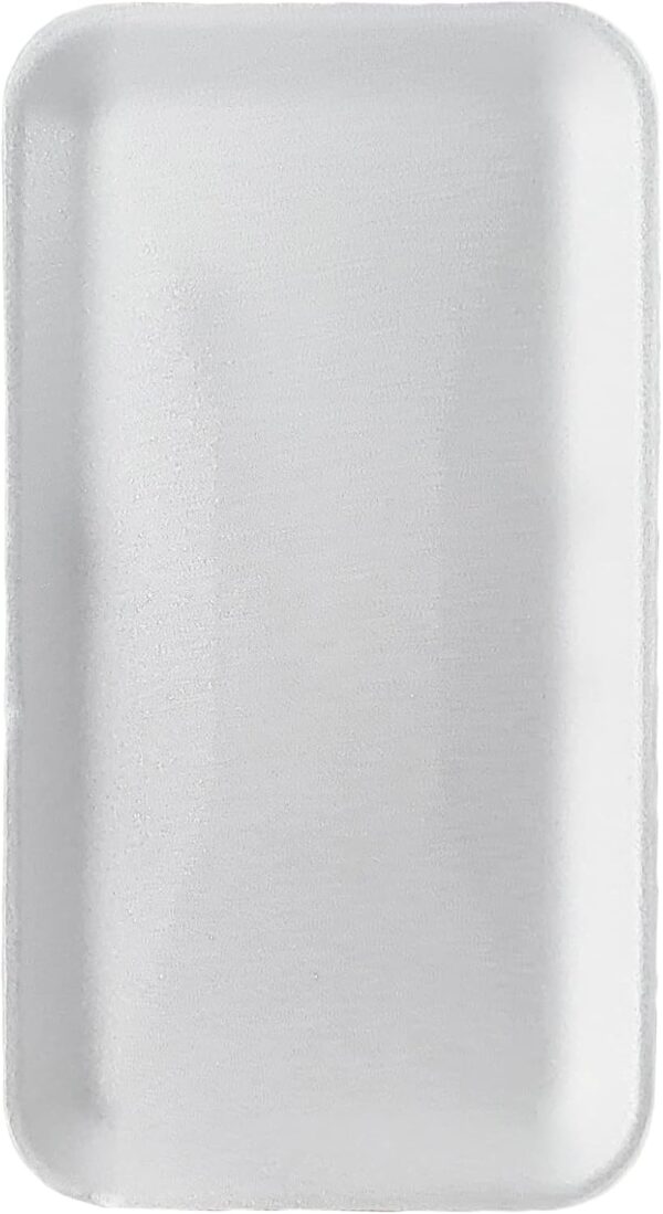 2S White Foam Meat Tray 8-1/4" X 5-3/4" X 1/2" 500/case)
