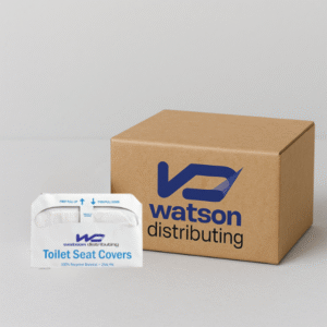 White Half-Fold Toilet Seat Cover