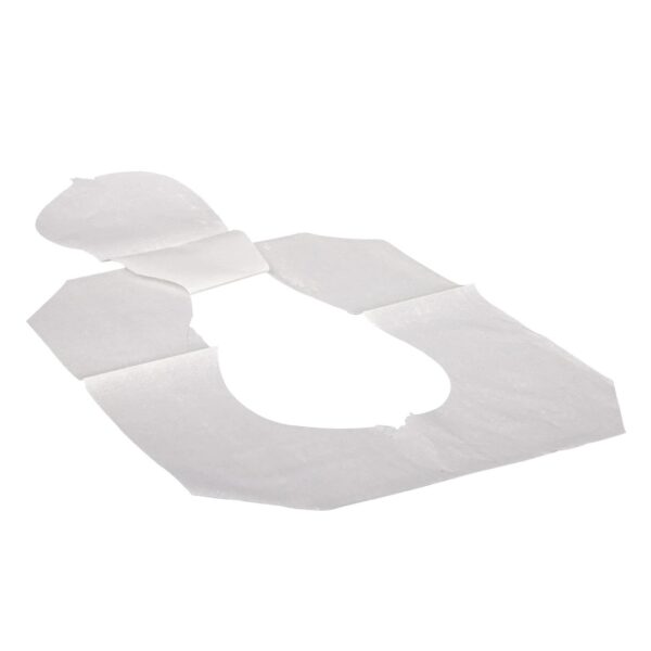 White Half-Fold Toilet Seat Cover