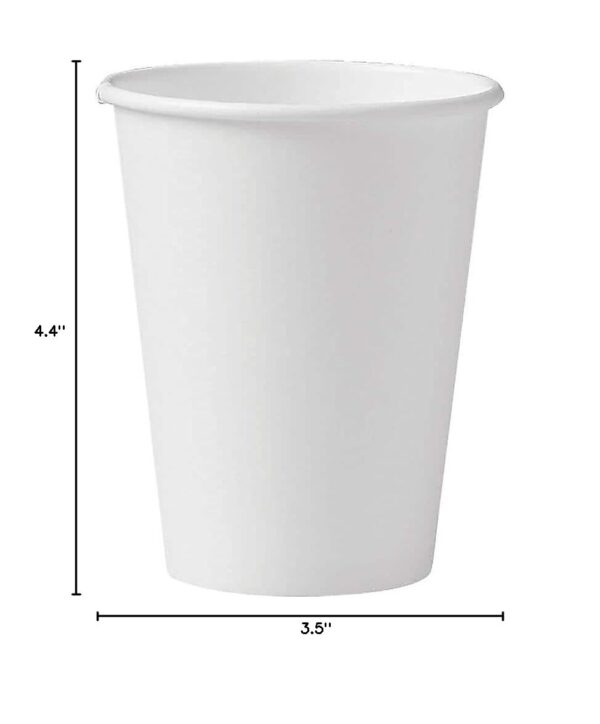 12 Oz White Premium Single Wall Paper Hot Cup 1000/case